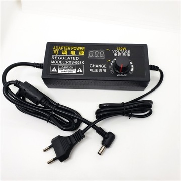 9-24V 5A MOCNY ZASILACZ UNIWERSALNY REGULOWANY 120W 5,5mm x 2.2mm