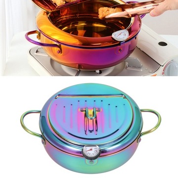 Фритюрница из нержавеющей стали с термометром