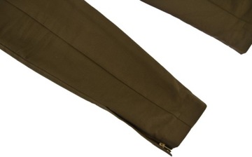 HUGO BOSS spodnie damskie cygaretki khaki zamki 36