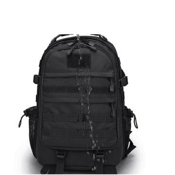 PLECAK WOJSKOWY PLECAK TAKTYCZNY PLECAK MILITARNY CZARNY 50L NYLON 600D