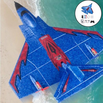 Łopatka wentylatora samolotu LED RC, niebieska, 2 baterie