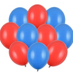 Balony urodziny niebieskie czerwone Patrol 10 szt