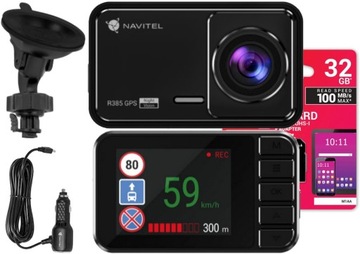 Wideorejestrator Navitel R385 2K GPS rejestrator jazdy + karta 32GB