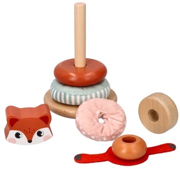 PIRAMIDKA SENSORYCZNA LISEK UKŁADANKA DLA MALUSZKA