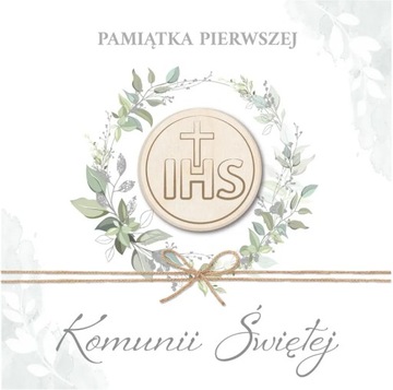 Kartka na Komunię elegancka pięknie zdobiona KLAS4