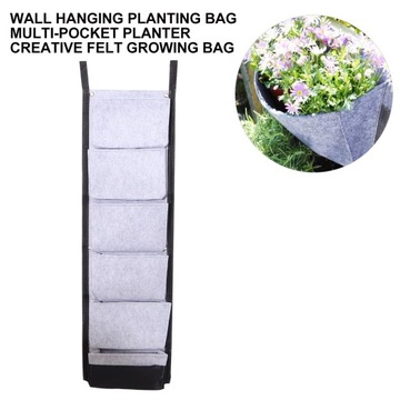 ВЕРТИКАЛЬНЫЙ ПОДВЕСНОЙ ЦВЕТОЧНЫЙ ГОРШОК, ВОЙЛОЧНАЯ СУМКА ДЛЯ ВЫРАЩИВАНИЯ ЦВЕТОВ