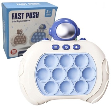 GRA POP IT FAST PUSH ANTYSTRESOWA ZRĘCZNOŚCIOWA BĄBELKI ELEKTRYCZNA KONSOLA