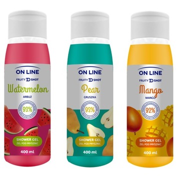 OL ZESTAW ŻEL podPRYSZNIC GRUSZKA/ARBUZ/MANGO 1,2L