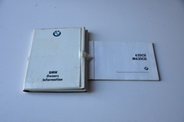 BMW E24 M635CSI INSTRUKCJA OBSŁUGI Z FUTERAŁEM RARYTAS