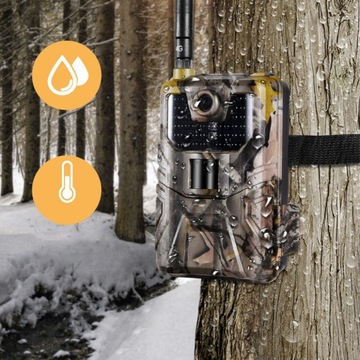 Камера-ловушка GSM 4G, лесная камера 4K, просмотр в реальном времени