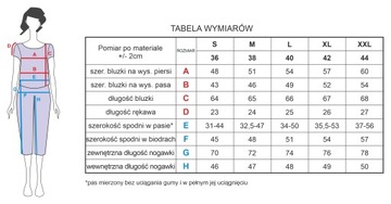 Krótka bawełniana piżama damska Leveza NELL XL