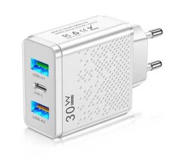 ŁADOWARKA SIECIOWA do IPHONE 3X USB USB-C 30W B