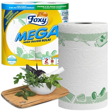 Ręcznik kuchenny FOXY papierowy Mega długie Rolki bardzo chłonne