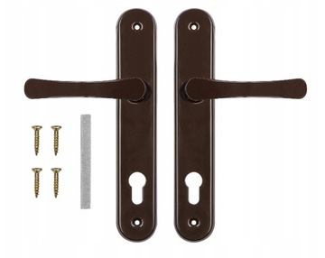 РУЧКА ОКРАШЕННАЯ АЛЮМИНИЕВАЯ 90 ММ С КОРИЧНЕВОЙ ВСТАВКОЙ