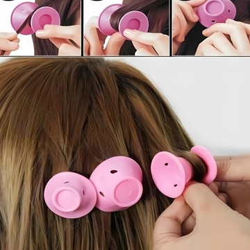 Бигуди силиконовые, бигуди резиновые WAVES черные 20 шт.