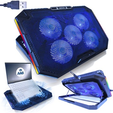 AABCOOLING CICHA PODSTAWKA CHŁODZĄCA PODKŁADKA CHŁODZĄCA POD LAPTOPA 12-17