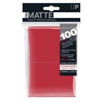 UP PRO-Matte Deck Protector Sleeves Red - 100