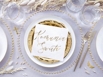 Салфетки для Причастия белые 33х33см 20 шт.