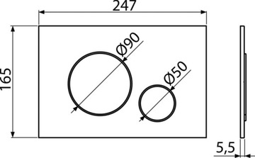 Кнопка рамки Alcaplast БЕЛАЯ/МАТОВАЯ