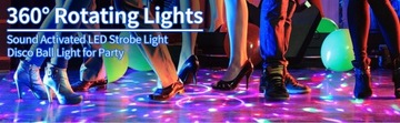 DISCO RGB BALL LED ДИСКОПРОЕКТОР С ДИСТАНЦИОННЫМ УПРАВЛЕНИЕМ