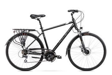 Rower trekkingowy ROMET WAGANT 4 2023 czarno-biały, 23, 28, nd., mężczyzna