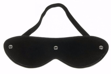 Skórzana Maska na Oczy Czarna Opaska Oczy BDSM