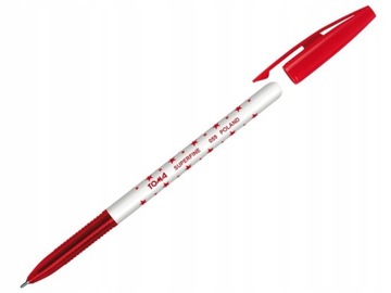 Długopis TOMA w gwiazdki CZERWONY 0,5 mm TO-059