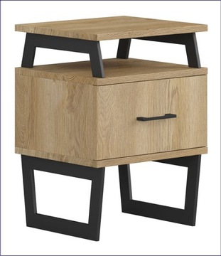 DREWNIANA SZAFKA NOCNA == STOLIK NOCNY Z SZUFLADĄ