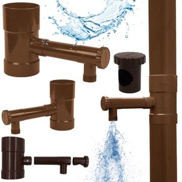 ВОДОСБОРНИК ДОЖДЕВОЙ ВОДЫ СБОРНИК ДОЖДЕВОЙ ВОДЫ КОРИЧНЕВЫЙ 80ММ AS