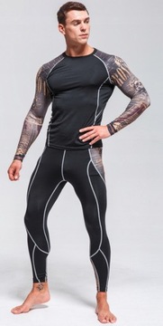 RASHGUARD LEGINSY NA TRENNING SIŁOWIENIE MMA M