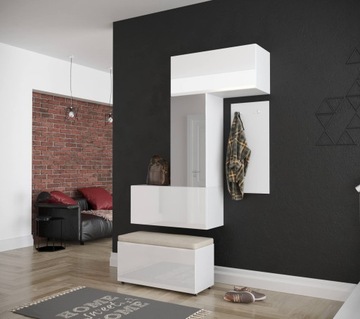 Garderoba Z Pufą Wieszakami Lustrem Smart GF71