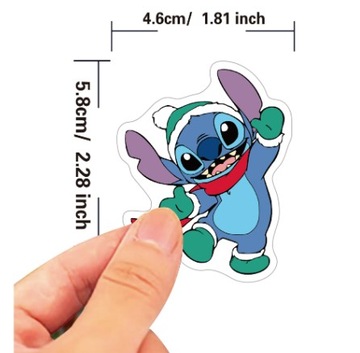 Водостойкие разноцветные наклейки со сказками Лило и Стич, 50 шт.