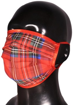 MASK хлопковая маска STREETWEAR TARTAN резинки