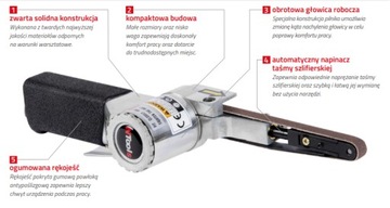 Пневматический ленточный напильник 10 мм x 330 мм | NTools PPT