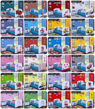 ŁÓŻKO 160/80 Z SZUFLADĄ -BAJKOWE MEBLE DZIECIĘCE