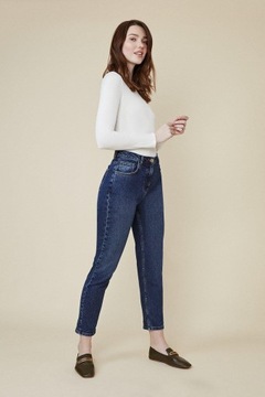 W7E01 SPODNIE JEANSOWE GRANAT MOM JEANS OASIS 36