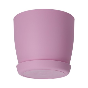 КРЫШКА ДЛЯ ЦВЕТОЧНОГО ГАЗОНА ЦВЕТОЧНЫЙ ВАЗ 20см ДЛЯ ЦВЕТОВ МАТОВО-РОЗОВАЯ ПЛАСТИКОВАЯ ПОДСТАВКА