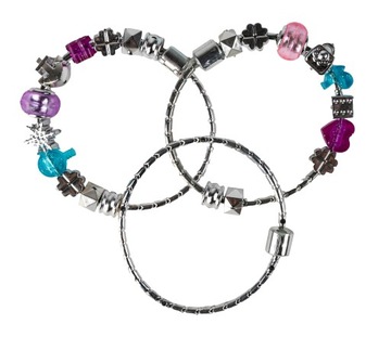 KORALIKI ZESTAW DO TWORZENIA BRANSOLETEK BIŻUTERII ZAWIESZKI DLA DZIECI