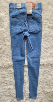 rurki LEVI'S Mile High Super Skinny W25 L30 XS 34 jasne