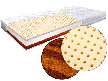 PIANKOWY MATERAC 80X200 KOKOS LATEKS PREMIUM 14CM