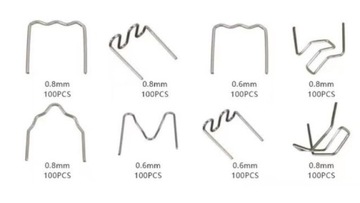 Скобы ДЛЯ СВАРКИ ПЛАСТИКА Набор степлеров 8 видов 800шт СВАРКА