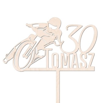 Topper Żużel Żużlowiec Speedway napis tort urodzin
