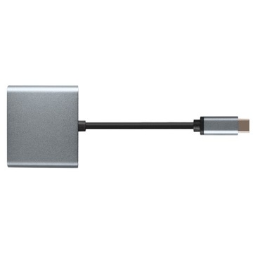 АДАПТЕР-ХАБ USB C HDMI USB PD АДАПТЕР РАЗДЕЛЯЕТ 1 РАЗЪЕМ -> 2 МОНИТОРА