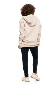 ТЕПЛАЯ ЖЕНСКАЯ УТЕПЛЕННАЯ ТОЛСТОВКА, БЕЖЕВАЯ, С КАПЮШОНОМ MORAJ - L