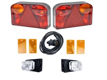 ZESTAW LAMP TYLNYCH ODBLASK WTYCZKA 7 PIN ŚWIATŁA OBRYSOWE PRZYCZEP NACZEP