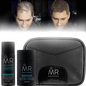 Zestaw Produktów do Zagęszczania Włosów MR Jamie Stevens 3w1 + Kosmetyczka