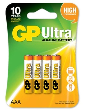 Baterie GP ULTRA ALKALINE LR03 AAA 1,5V - 4 szt.