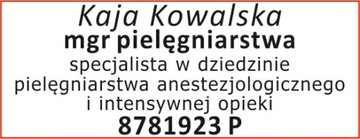 Pieczątka lekarska lekarz pielęgniarka