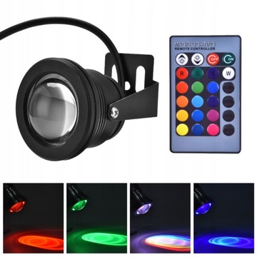 СВЕТИЛЬНИК ПОДВОДНЫЙ С РЕФЛЕКТОРОМ RGB LED БАССЕЙН 12В 10Вт