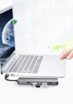 АДАПТЕР USB C HUB MACBOOK AIR PRO M1 M2 M3 ДОК-СТАНЦИЯ HDMI USB 5 в 1 PD